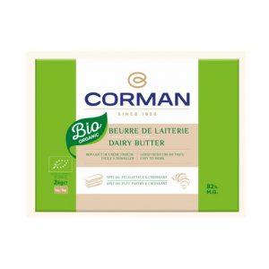 Unt organic de lapte 82% grasime foaie, Corman