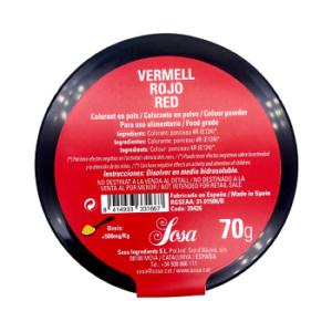 Rosu - pulbere coloranta solubila in apa 70 g, Sosa